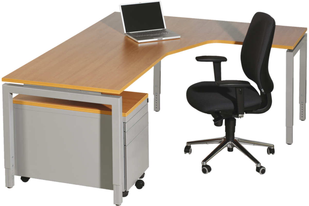 Werkplek Arca 200x160 NG-Compact groot instelb. 62-82 cm