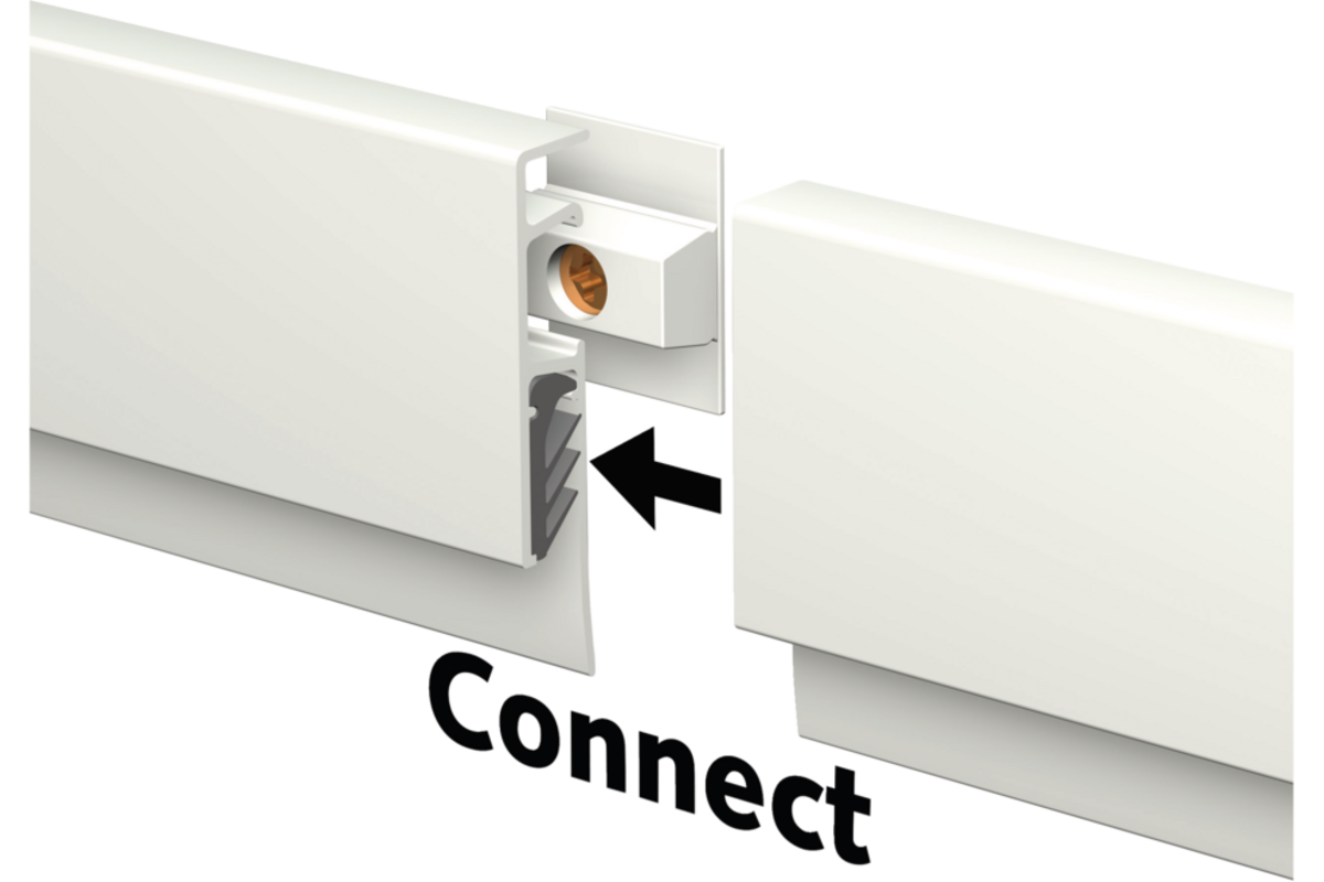 Info Rail wit 200 cm (inclusief bevestigingsmateriaal en eindkappen)