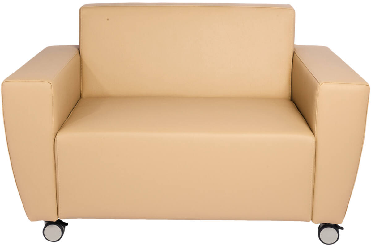 Bank Rolo 1,5-zits loveseat, geremde wielen, stof 7x 32M1709 classic java