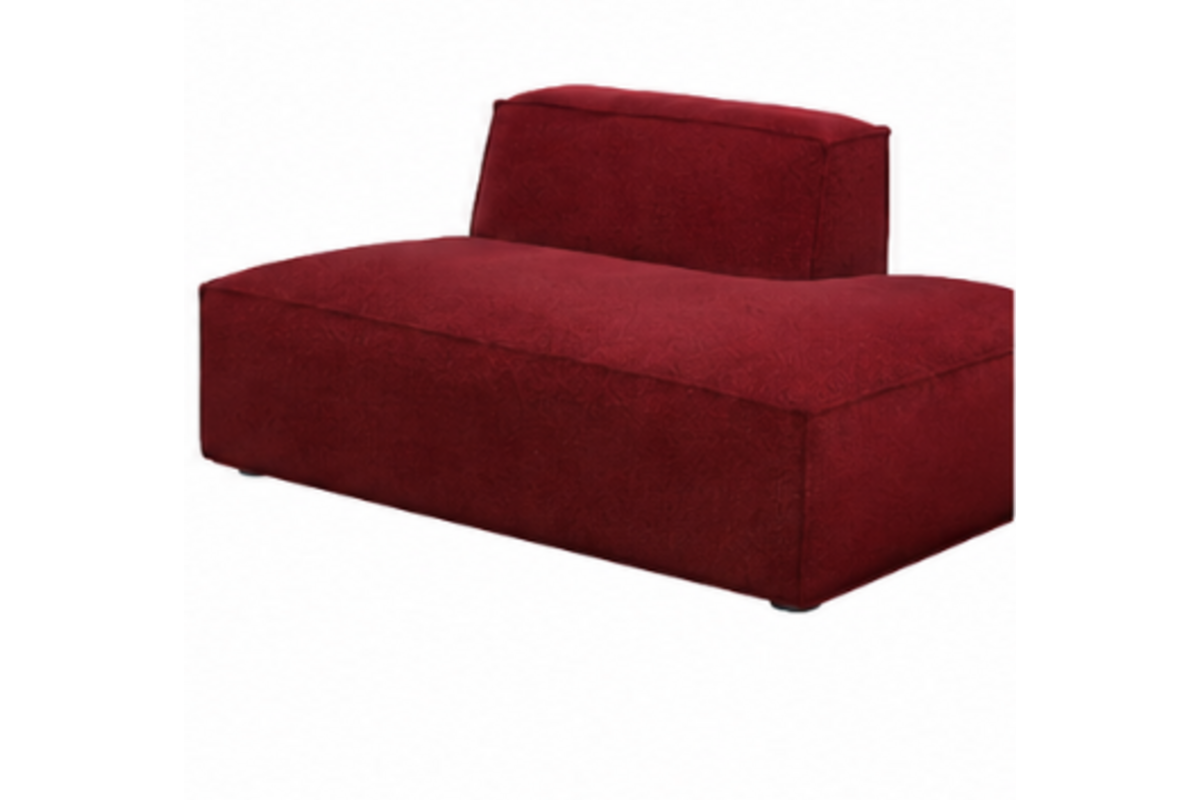 Zitelement Harley | Chaise, Stofgroep Harlow Reishi, zwarte doppootjes