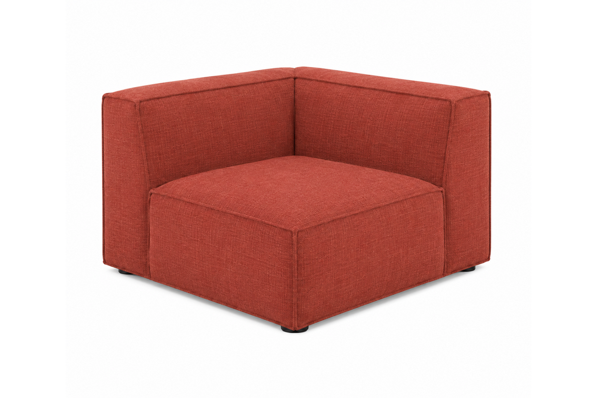 Zitelement Harley | Corner, Stofgroep Harlow Reishi, zwarte doppootjes