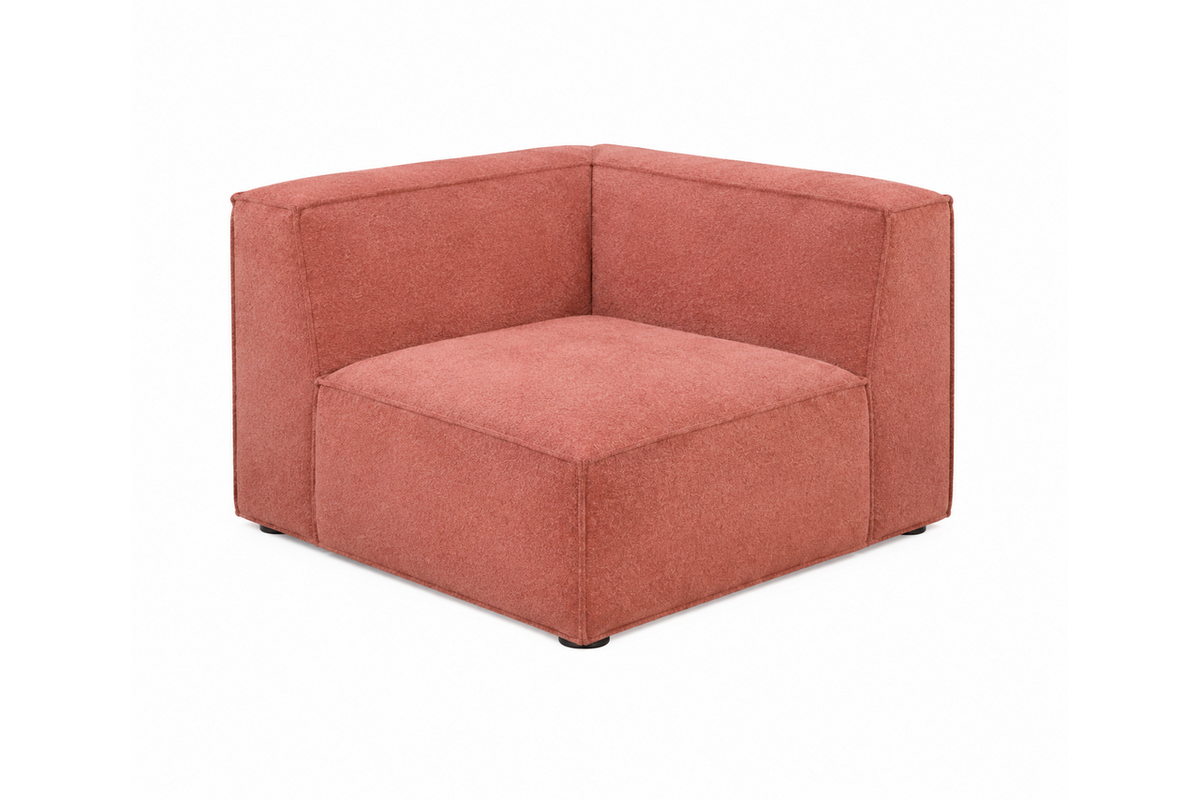 Zitelement Harley | Corner, Stofgroep Harlow Reishi, zwarte doppootjes