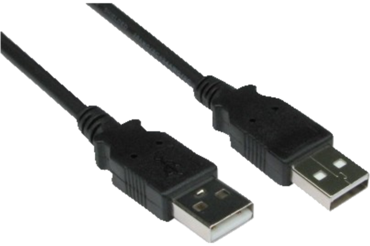 USB kabel High Quality 2.0 - A male USB A male zwart 2.0 meter