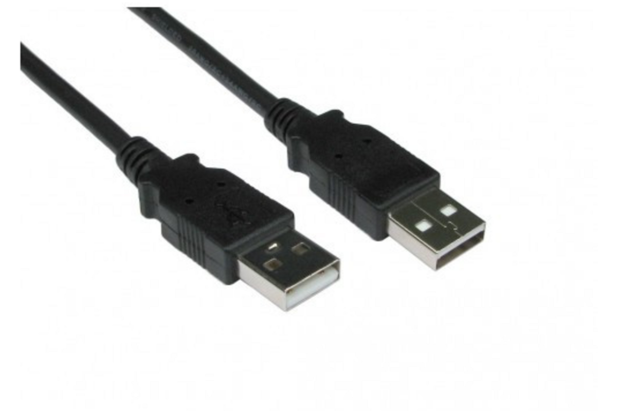 USB kabel 2.0 - A male - USB A male zwart 1.0 meter