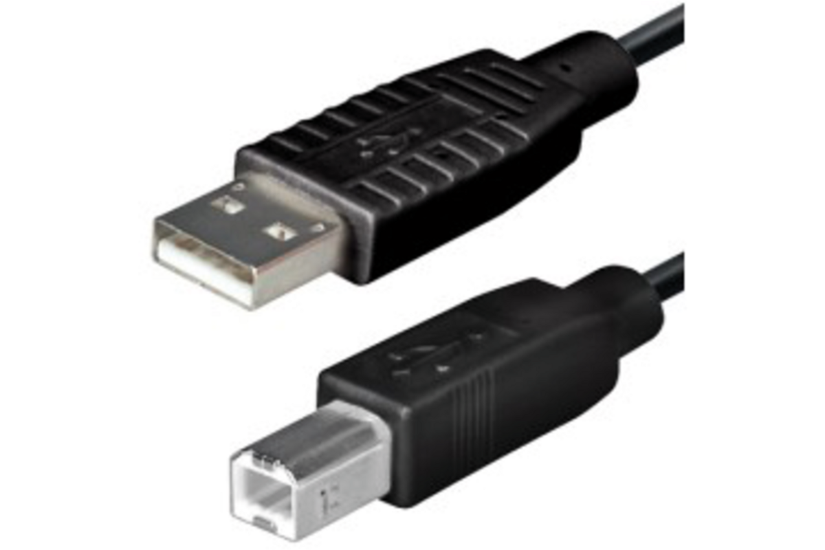 USB kabel 2.0 - A male - USB B male zwart 1.8 meter