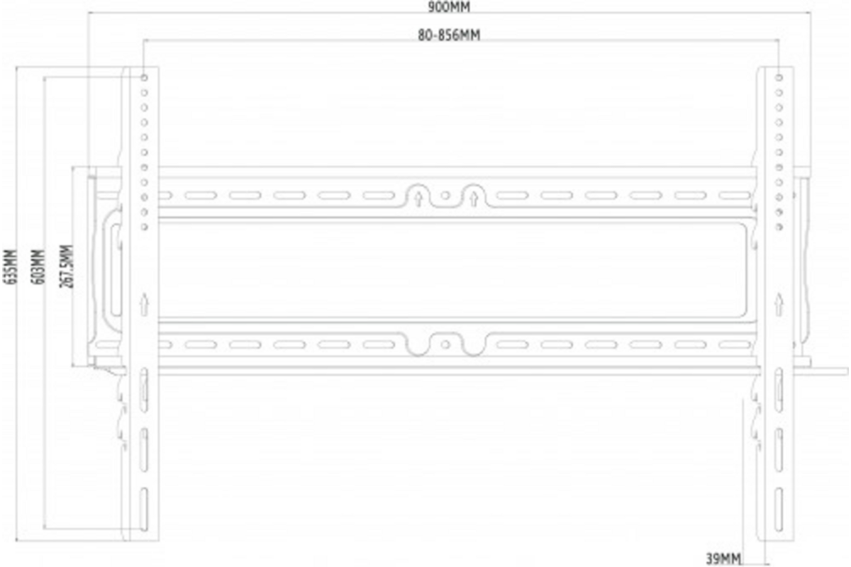 Wandbevestiging voor touchscreen 42-90",max 100kg (HP63A)