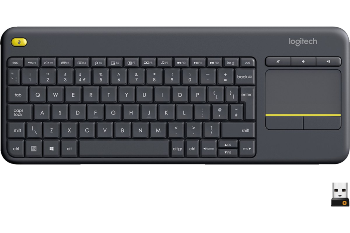 Logitech Draadloos Keyboard met Touchpad K400 Plus Zwart