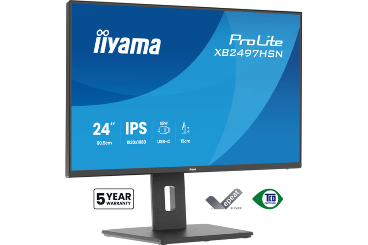 iiyama Monitor 24" FHD/USB-C/HDMI/DP/IHV