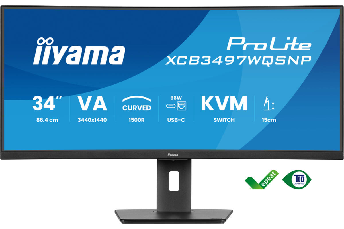iiyama Monitor 34" UQHD Curved/USB-C/HDMI/DP/IHV