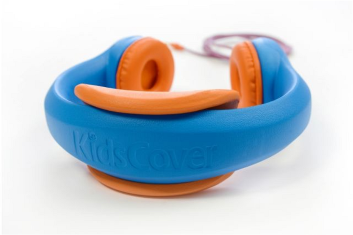 Safe 'n Sound hoofdtelefoon blauw, met afneembare textiel kabel