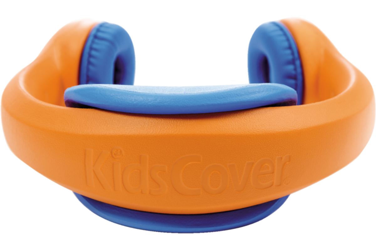Safe 'n Sound hoofdtelefoon oranje, met afneembare textiel kabel