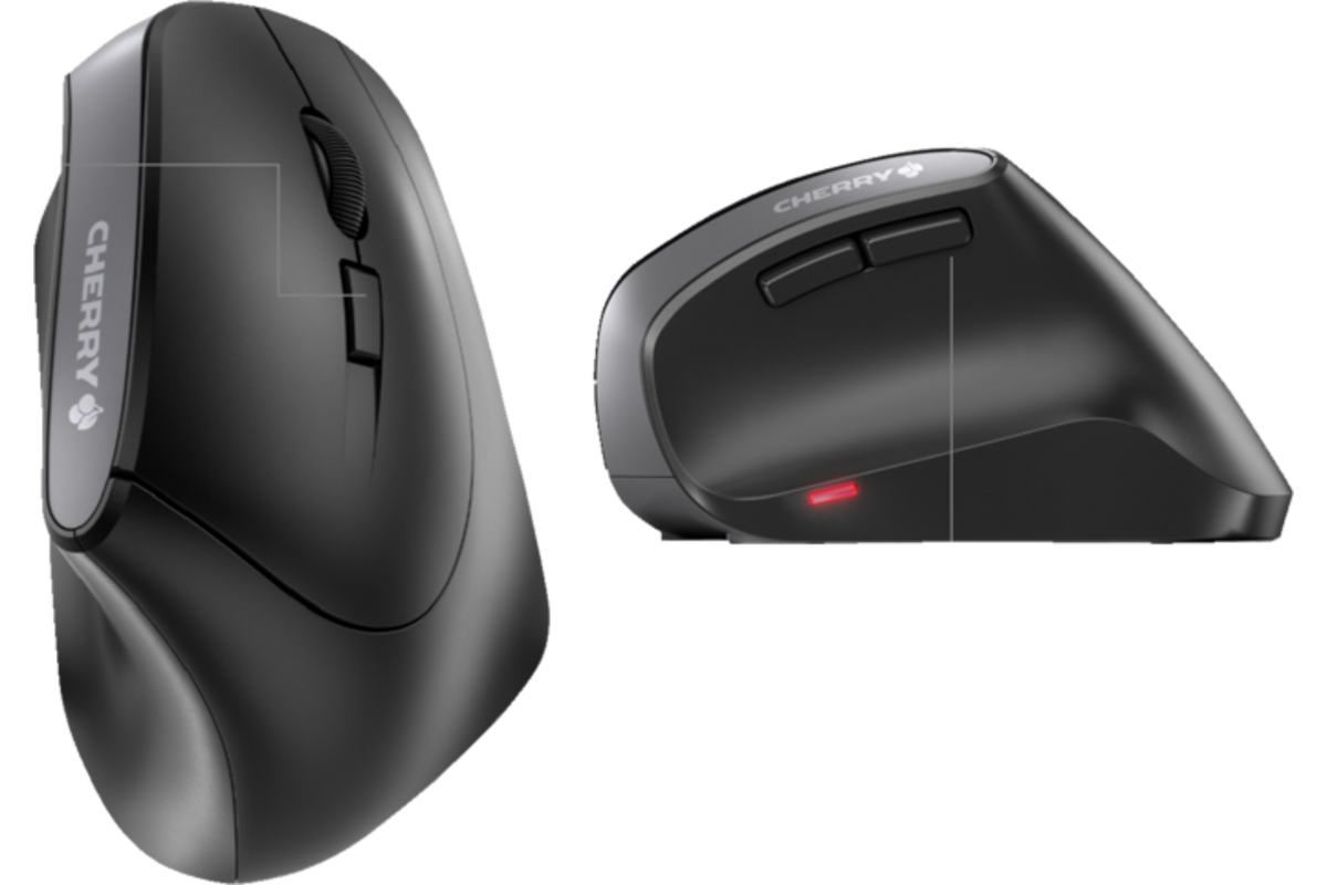 Cherry Ergonomische USB muis MW4500 draadloos (rechtshandig)
