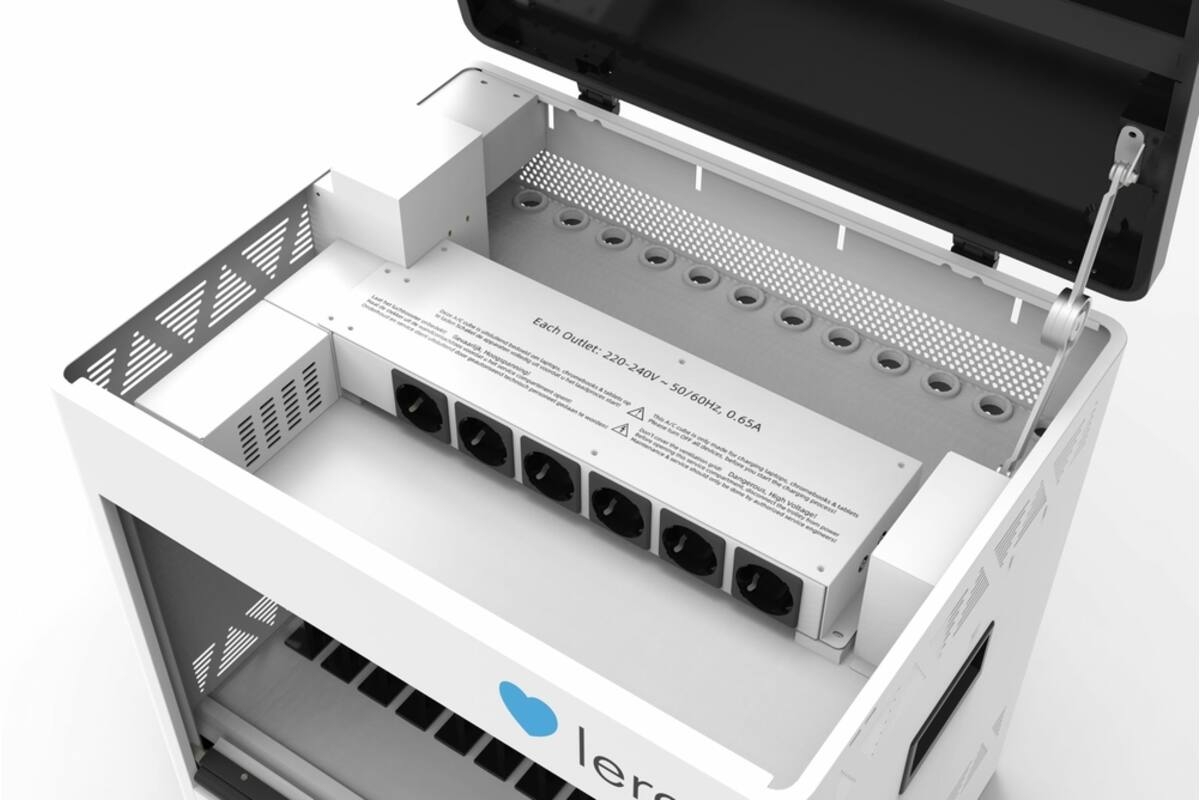Hart voor Leren Cube DRG12A / max. 12 devices t/m 14" / AC-Socket  / Wit