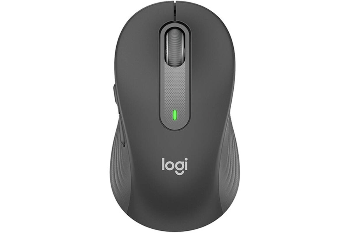 Logitech Signature M650 Mouse wireless Bluetooth 2.4 GHz Bolt USB receiver graphite