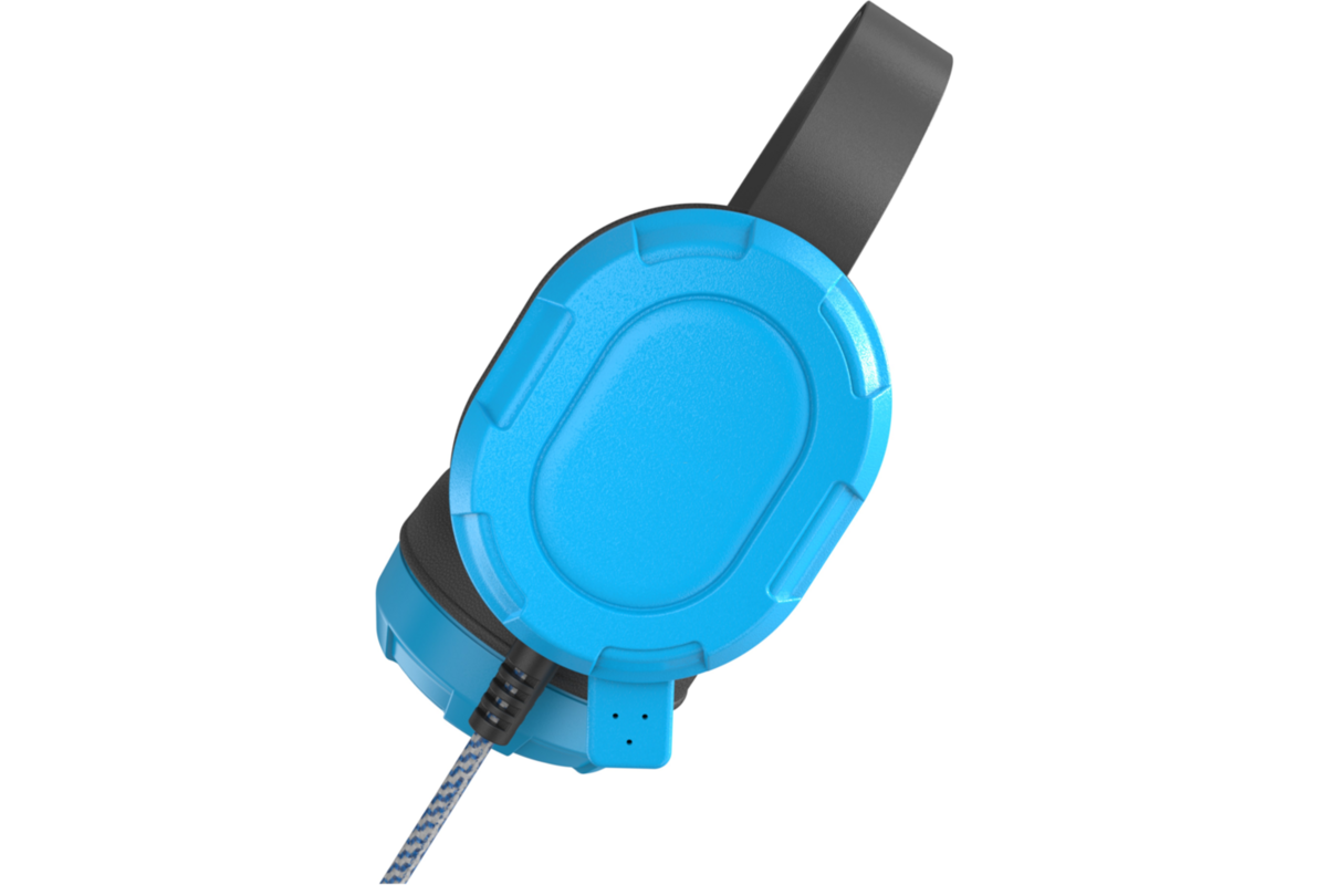 Educatie hoofdtelefoon incl. microfoon / doos met 6 stuks / Kleur: Zwart/Blauw