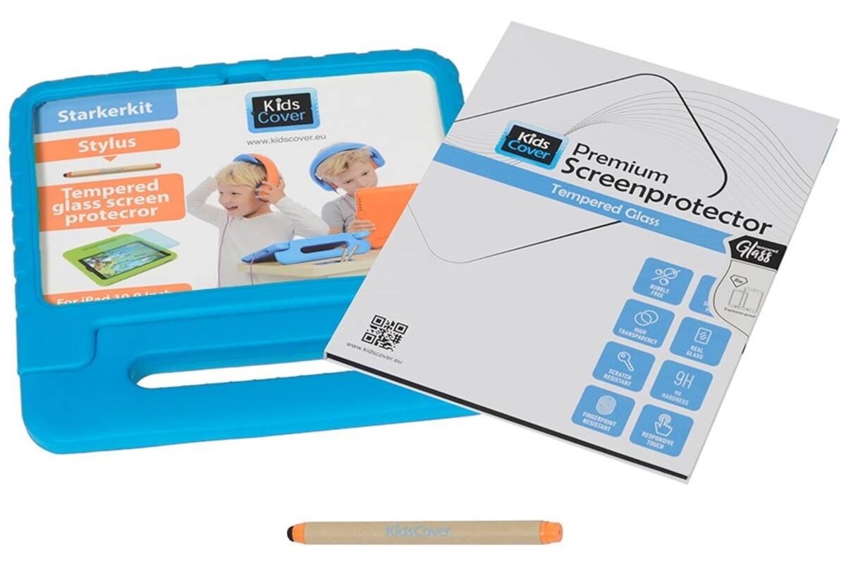KidsCover iPad 10,9" Blauw Starterkit Incl. Stylus en Screencover