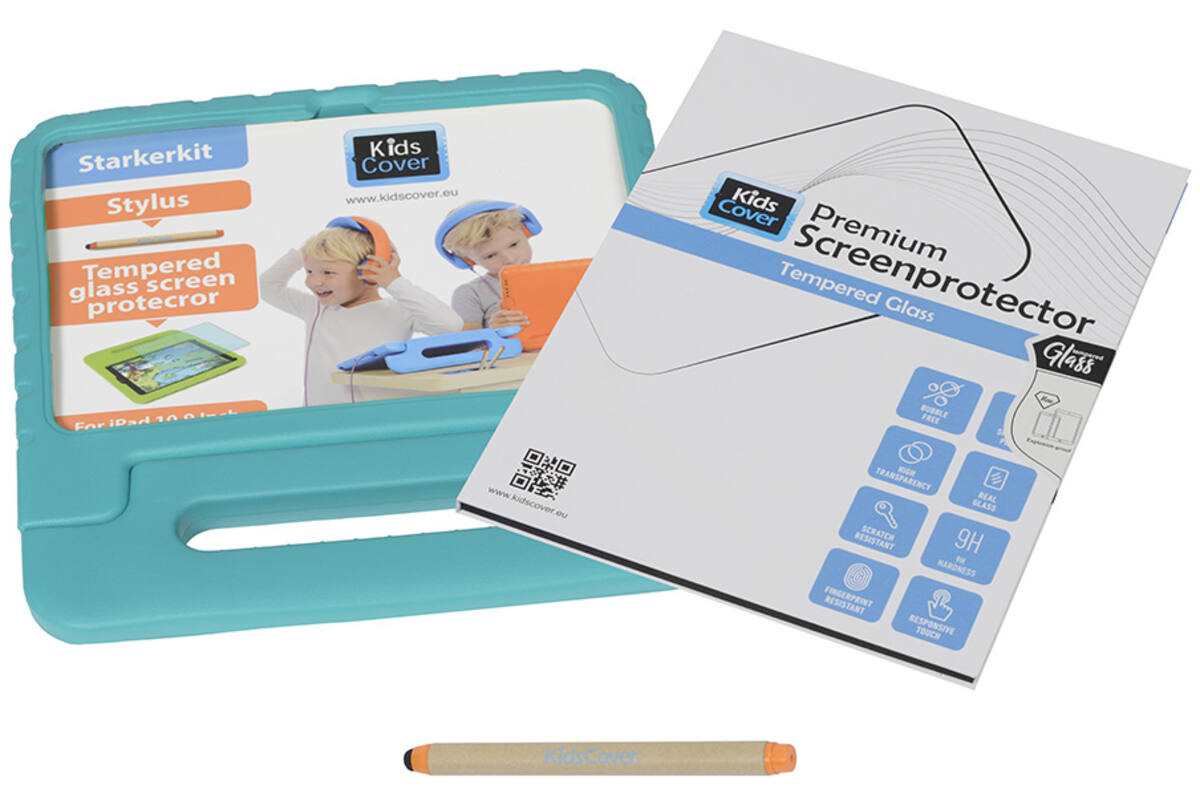 KidsCover iPad 10,9" Turqoise Starterkit Incl. Stylus en Screencover
