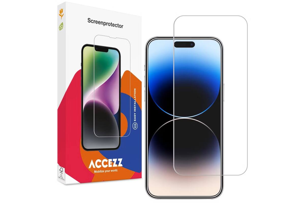 Accezz Gehard Glas Screenprotector voor de iPhone 15 / 15 Pro / 16