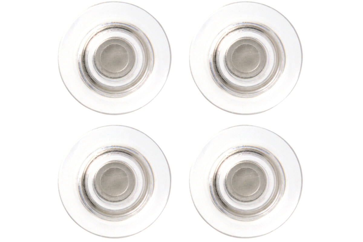 Glasbordmagneet NOBO 32mm transparant extra sterk, 4 stuks