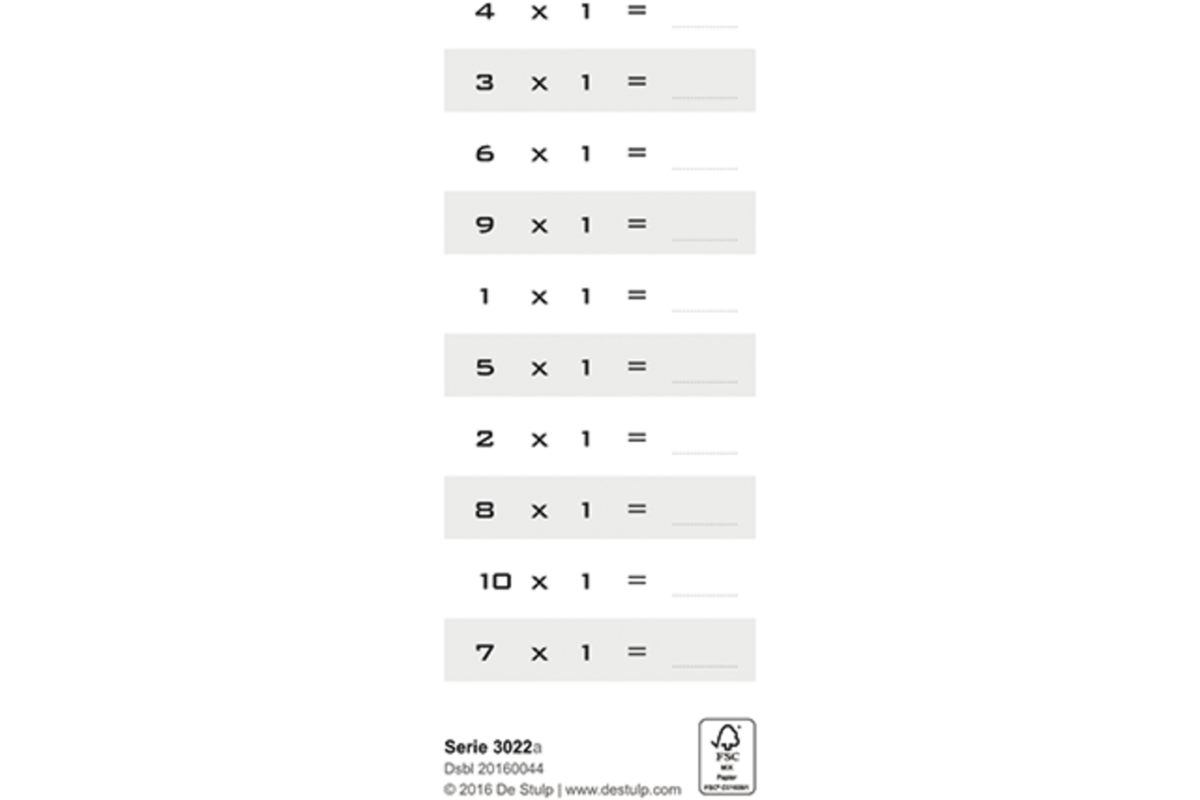 Tafelkaartjes Werelddieren 3022 12 motieven, 120 stuks