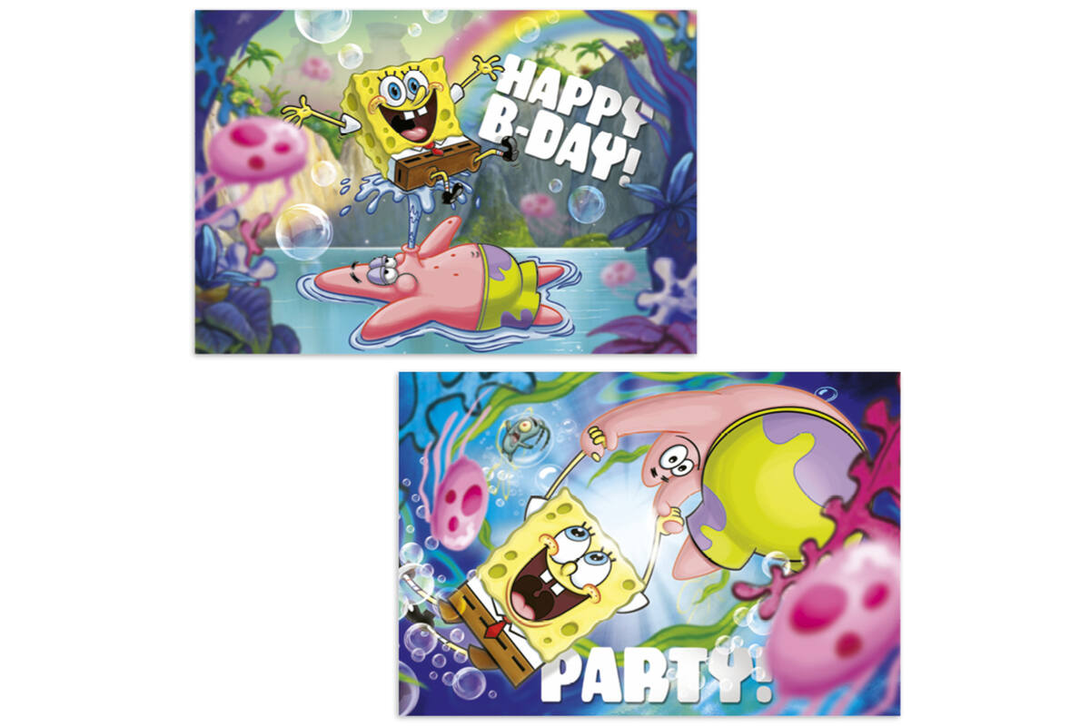 Miniposters 1064 sponge bob, 2 motieven, 20 stuks