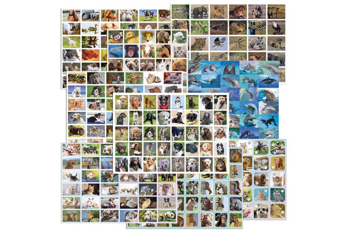 Beloningsstickers mixserie 319001 dieren, 35 motieven, 700 stuks