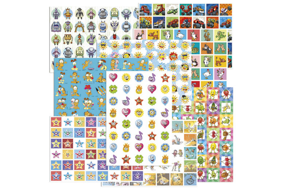 Beloningsstickers mixserie 319004 fantasie, 35 motieven, 700 st.