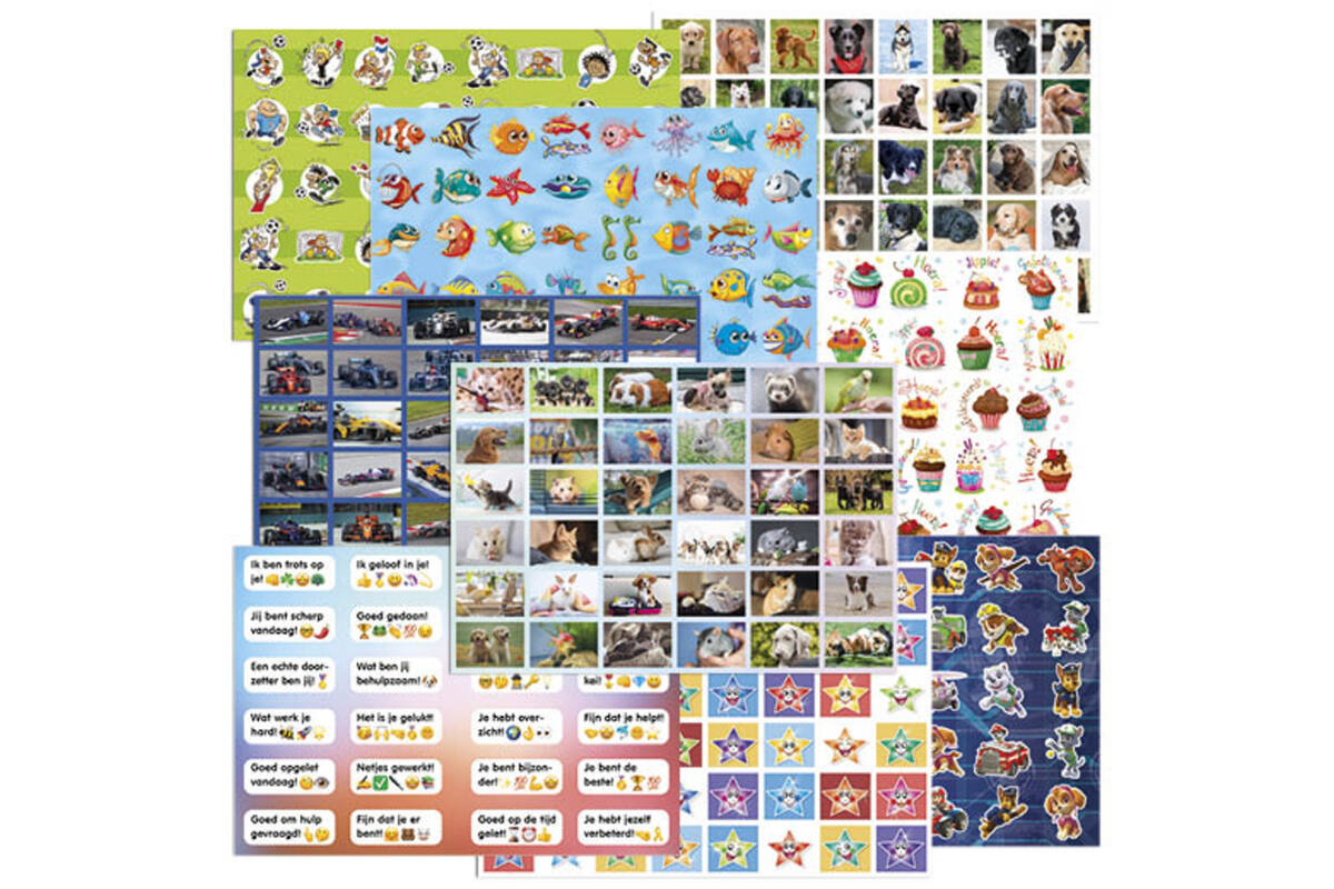 Beloningsstickers mixserie 319007 assorti, 35 motieven, 700 stuks