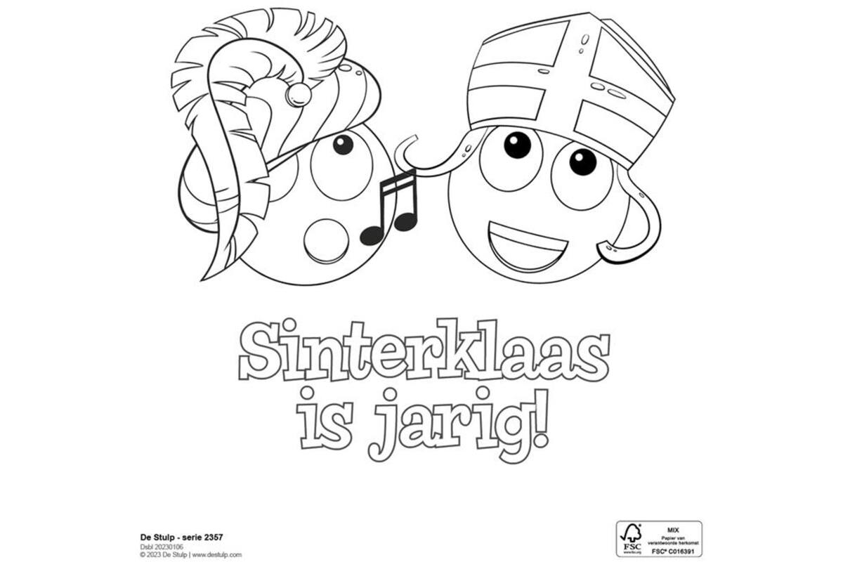 Pietendiploma's Sintsmileys 2357, 25 stuks