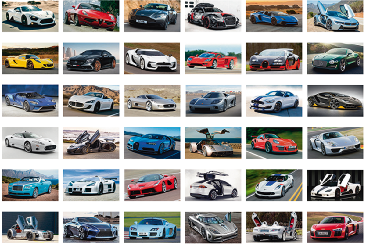 Beloningsstickers Stoere Sport Cars 385, 36 motieven, 720 stuks