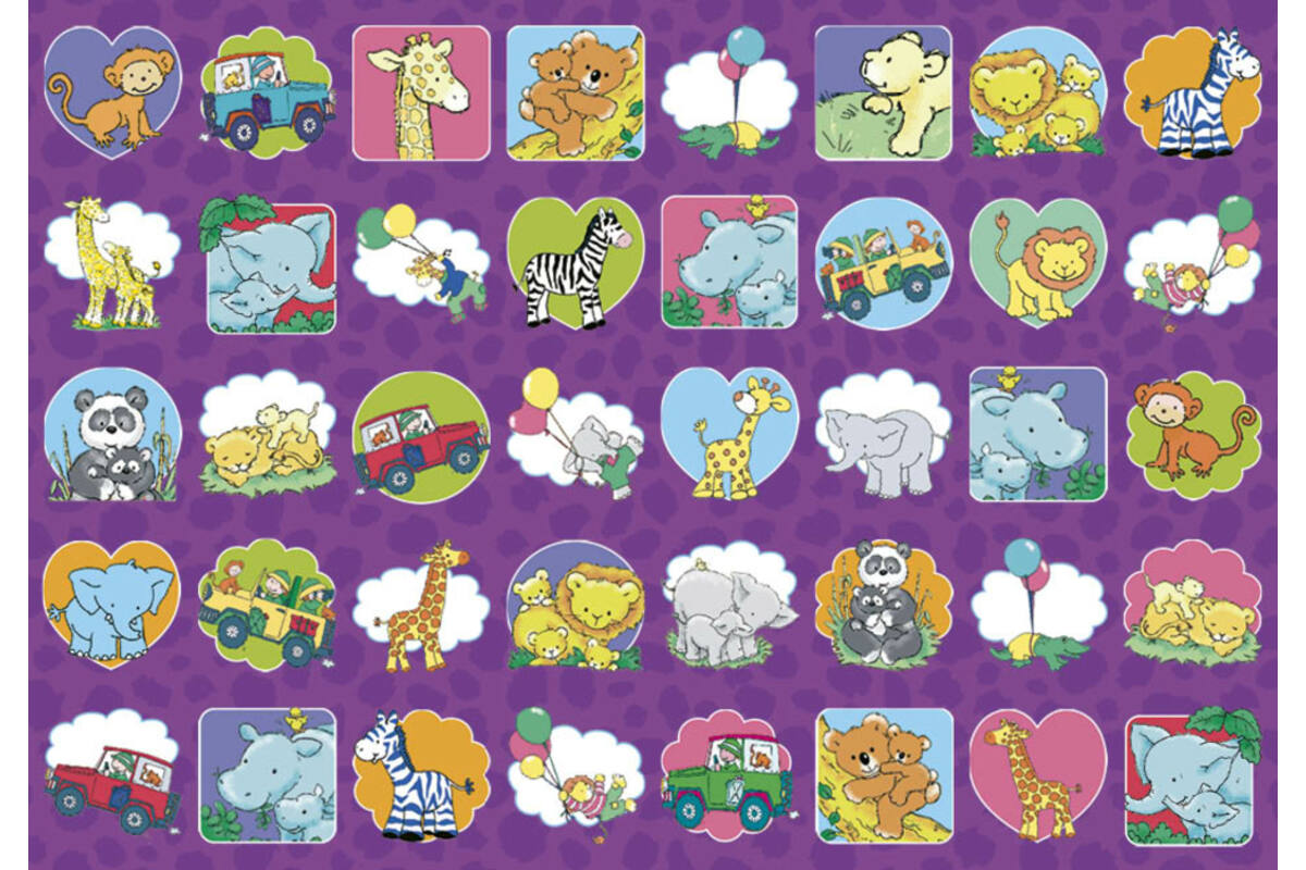 Beloningsstickers 117 Safari 35 motieven, 700 stickers