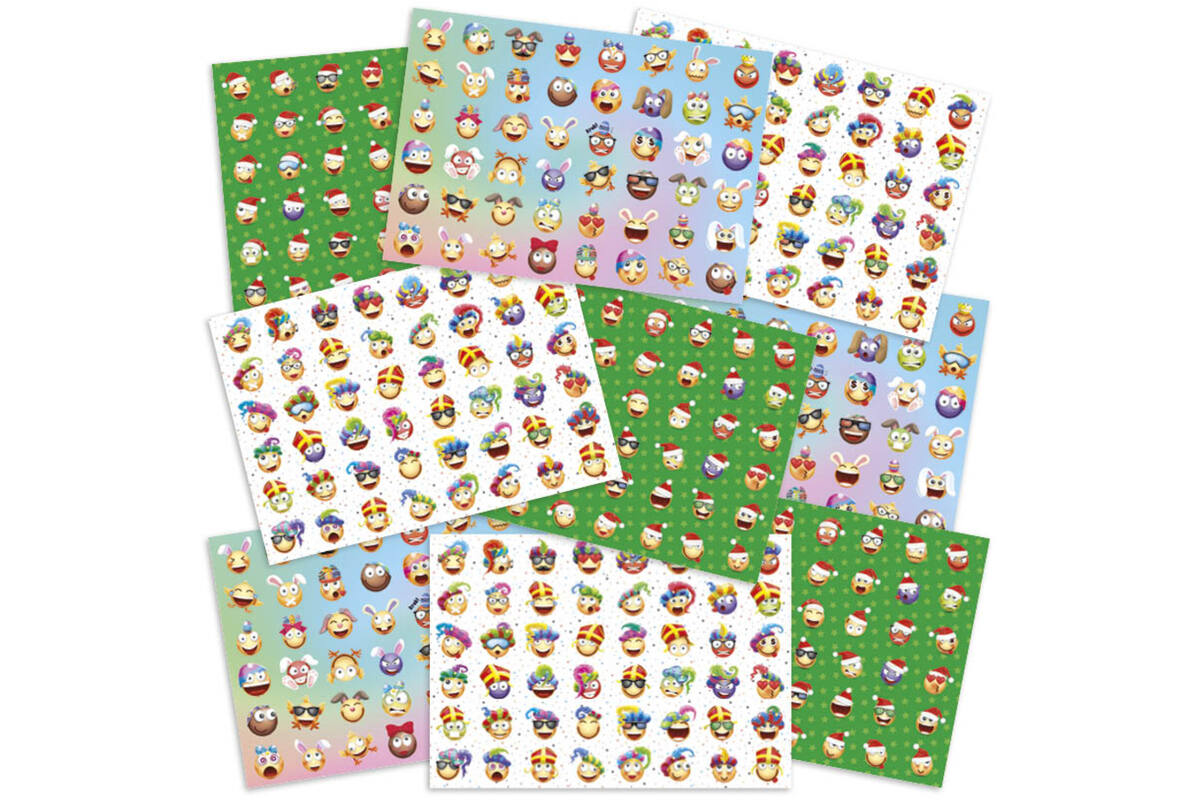 Beloningsstickers Mix smiley feestdagen 48 motieven, 864 stickers