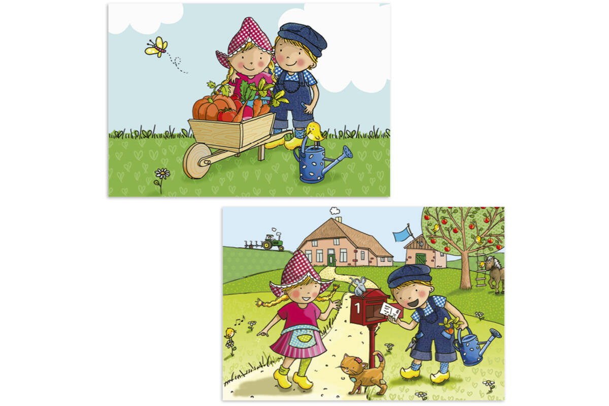 Miniposters Fien en Teun 1078 2 motieven, 20 stuks