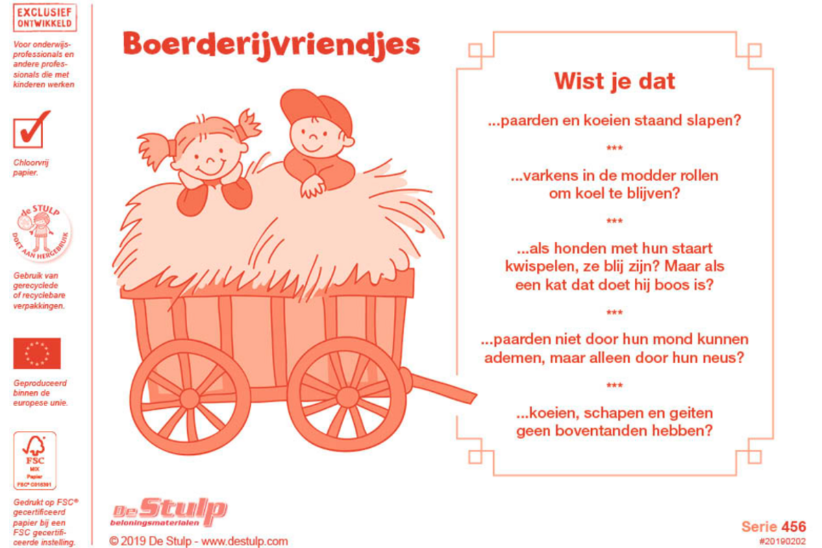 Beloningsstickers 456 Boerderijvrienden, 35 motieven, 700 stuks