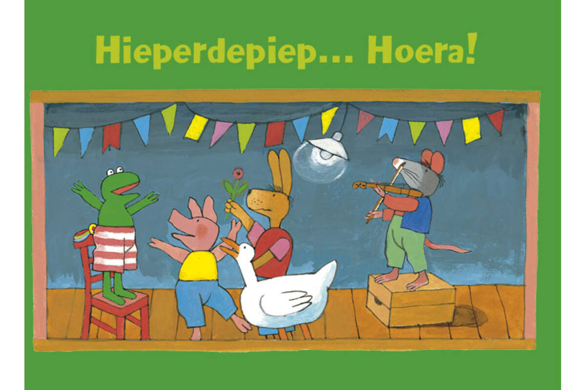Miniposter 1114 kikker 4 motieven, 20 stuks