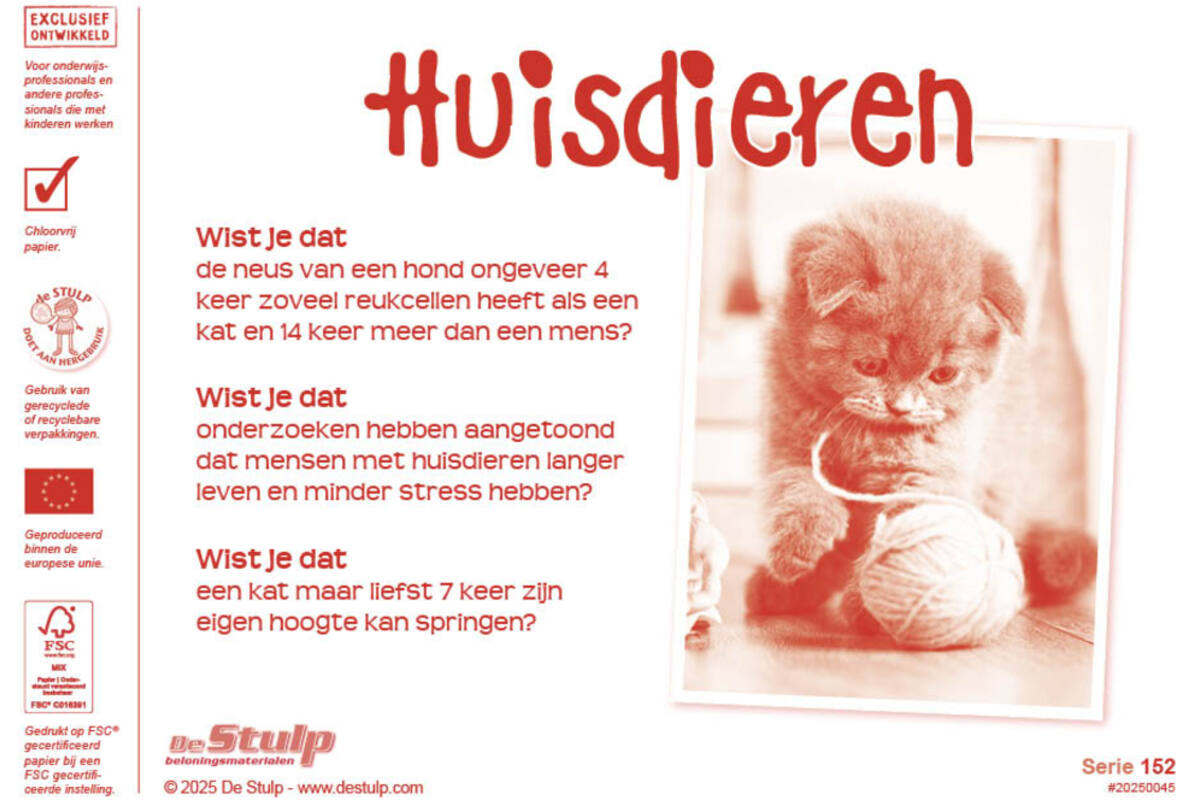 Beloningsstickers 152 Huisdieren 36 motieven, 720 stuks