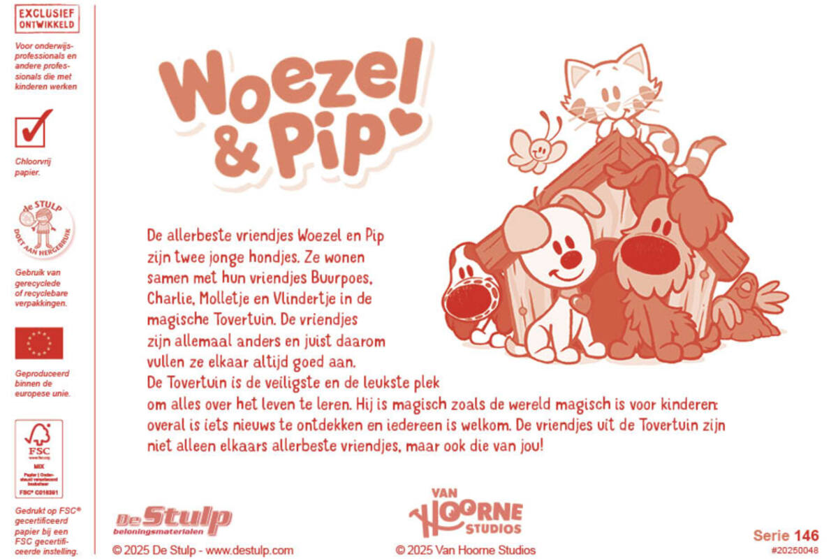Beloningsstickers 146 Woezel & Pip 36 motieven, 720 stuks