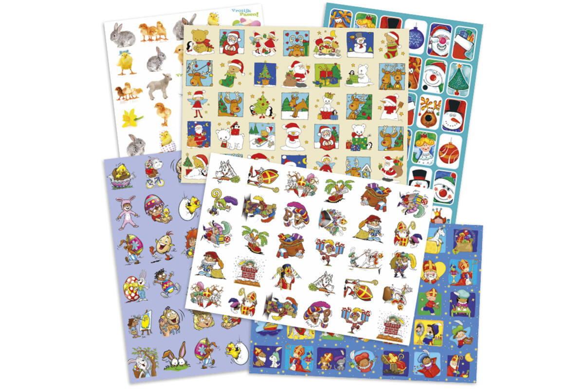 Beloningsstickers snelbestelpakket Feestdagen 216-288 mot. 4500 st.