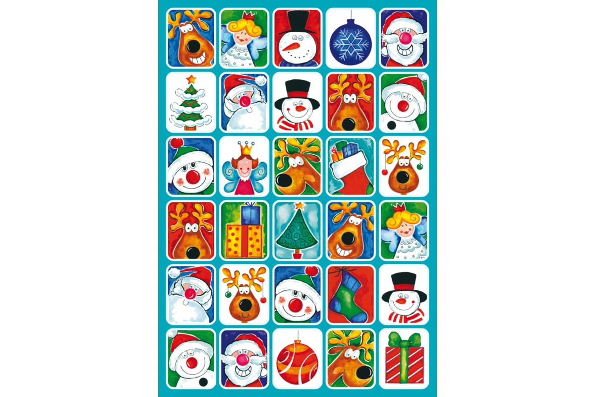 Beloningsstickers Kerst 55 36 motieven, 720 stickers