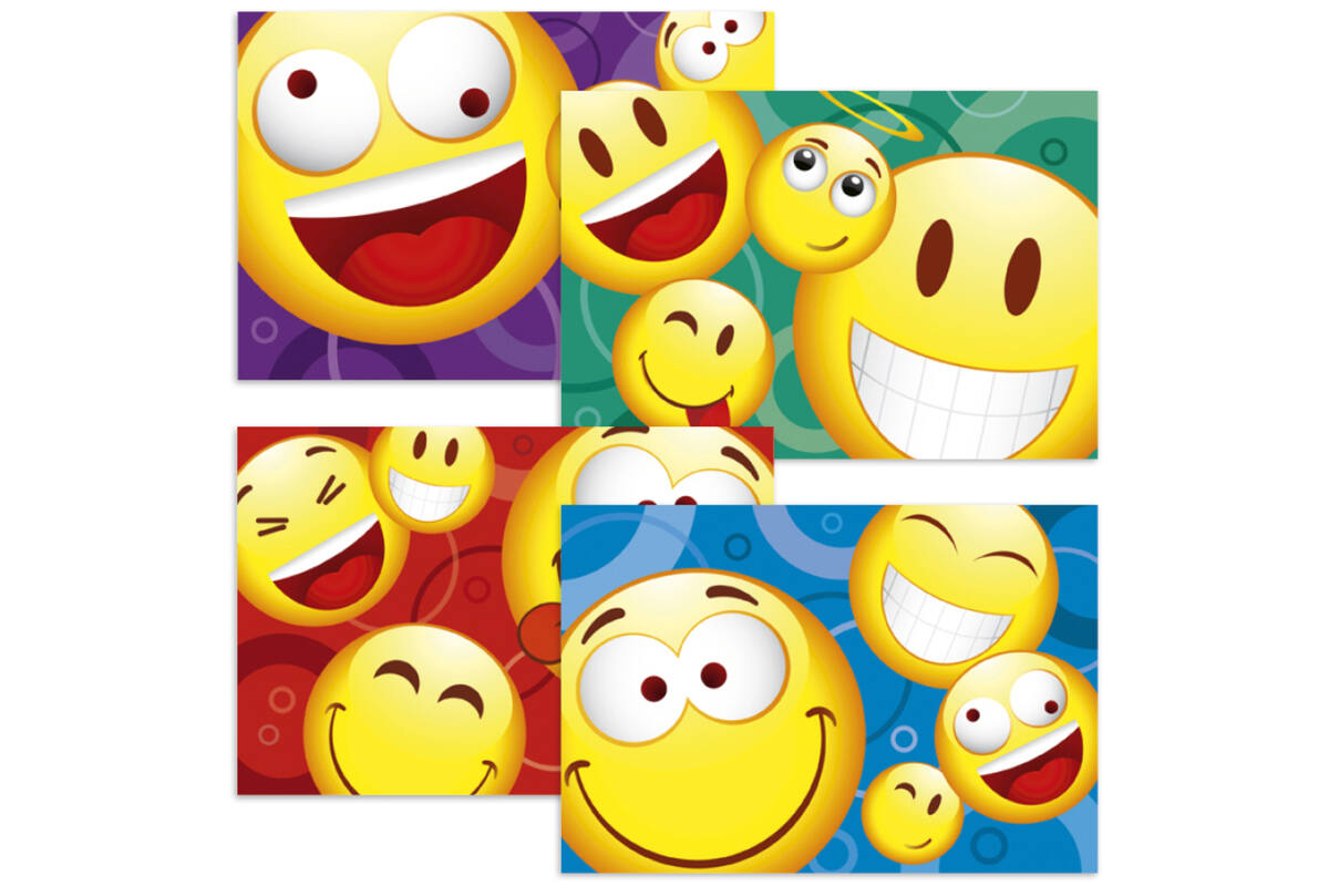 Ansichtkaarten Smileys 5509 4 motieven, 48 stuks
