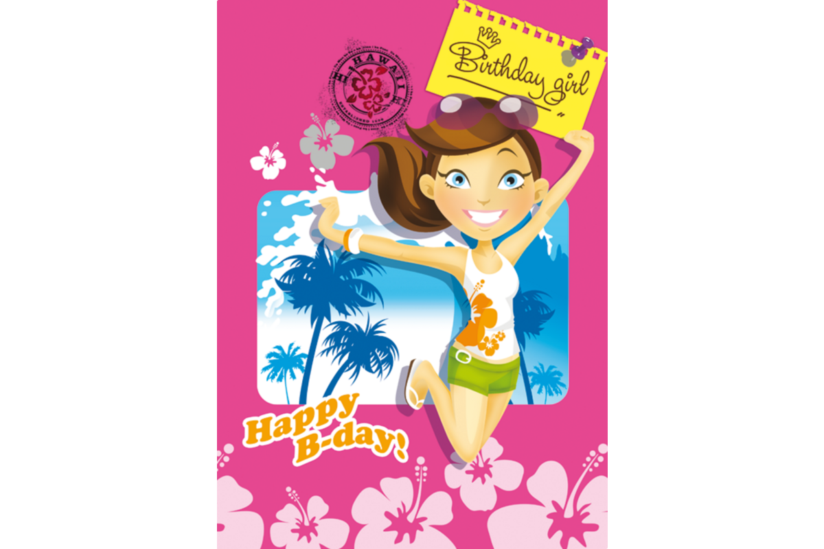 Miniposters Hippe Meiden 802, 20 stuks 4 motieven, 20 stuks