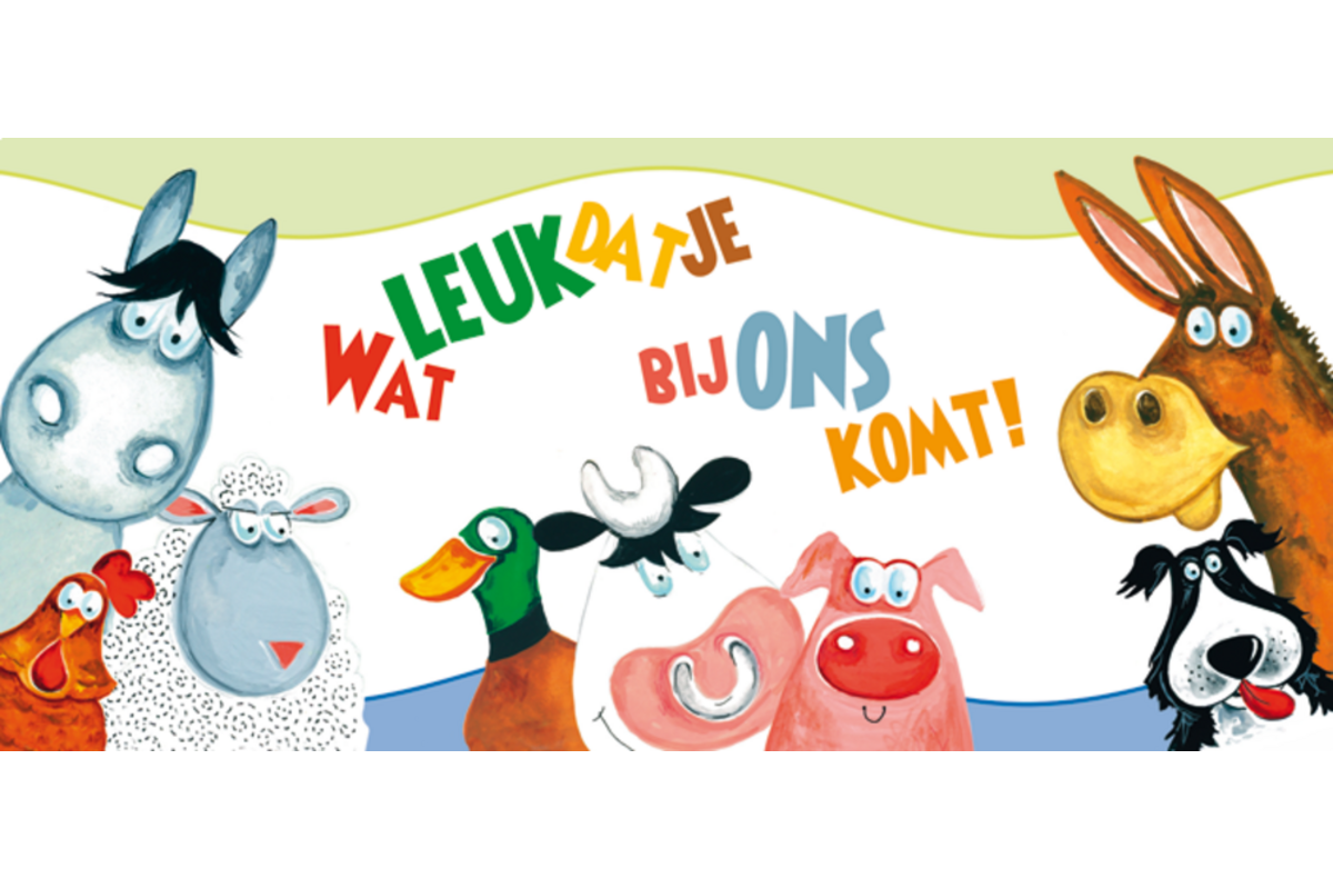 Oproepkaarten vrolijke dieren 5201 2 motieven, 25 stuks