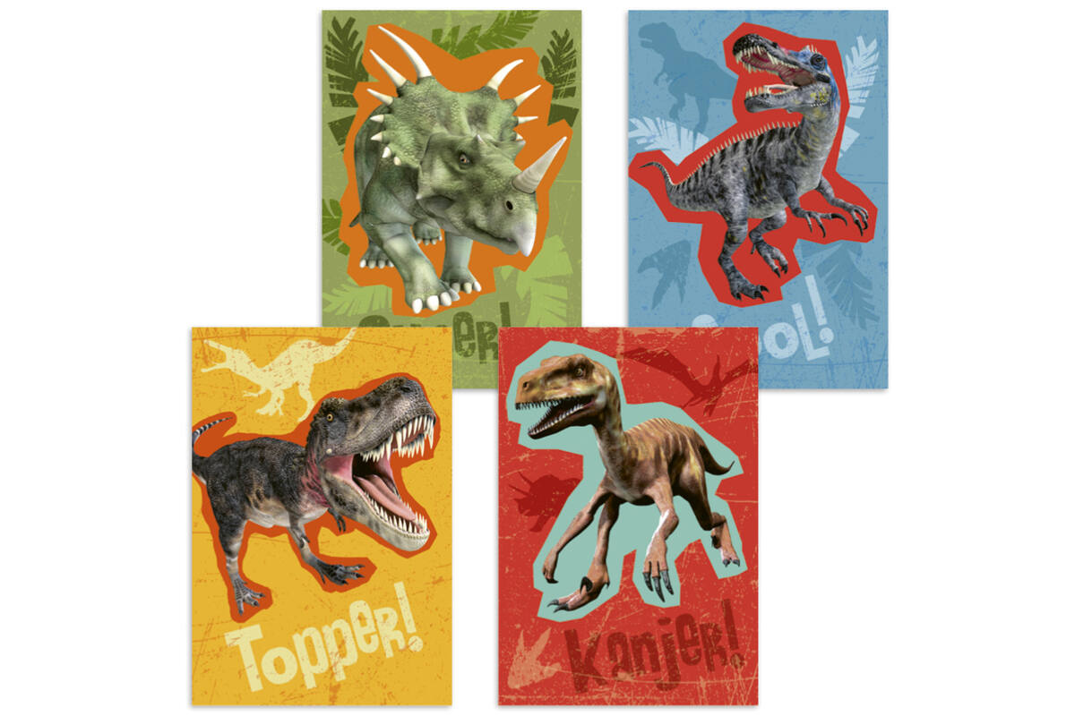 Beloningskaarten Dino's 4552 4 motieven, 96 stuks