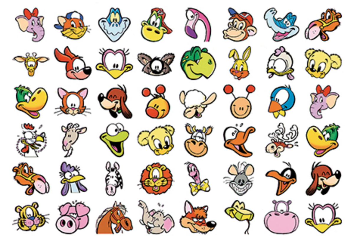 Krasstickers Vrolijke dierenkop 551 48 motieven, 720 stuks