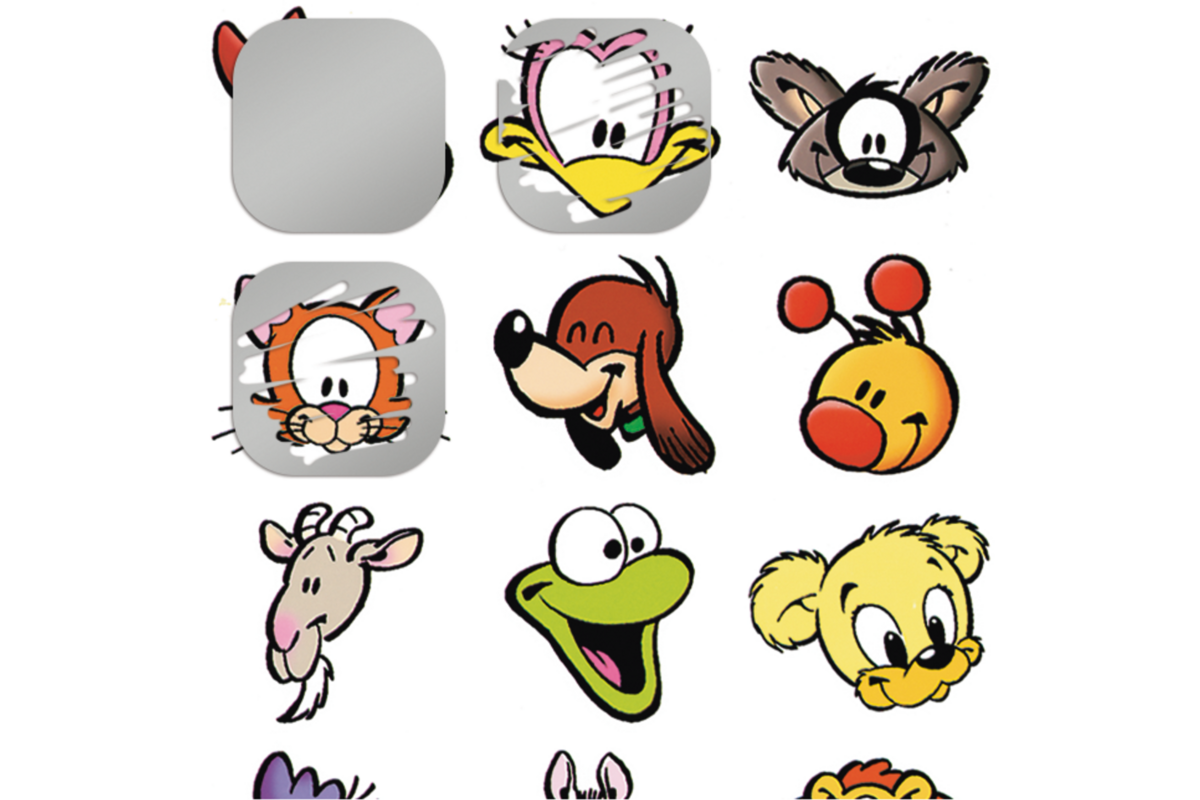 Krasstickers Vrolijke dierenkop 551 48 motieven, 720 stuks