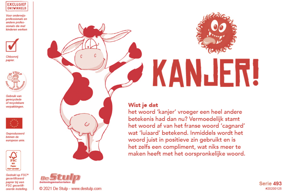 Beloningsstickers 493 Kanjerstickers, 36 motieven, 720 stuks