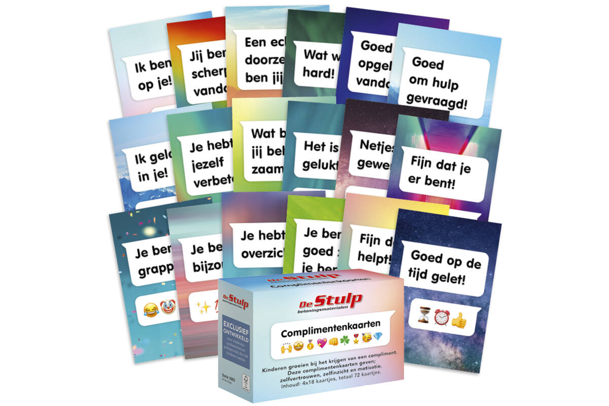 Complimentenkaarten 3950, 18 motieven, 72 kaarten in box