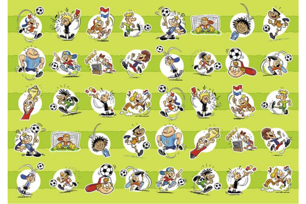 Beloningsstickers 265 Voetballers fantasie, 40 motieven, 800 stuks