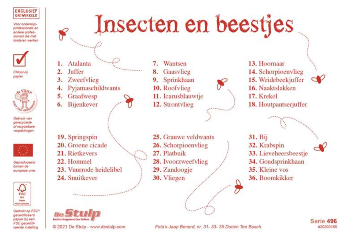 Beloningsstickers 496 Insecten en beestjes 40 motieven, 800 stickers