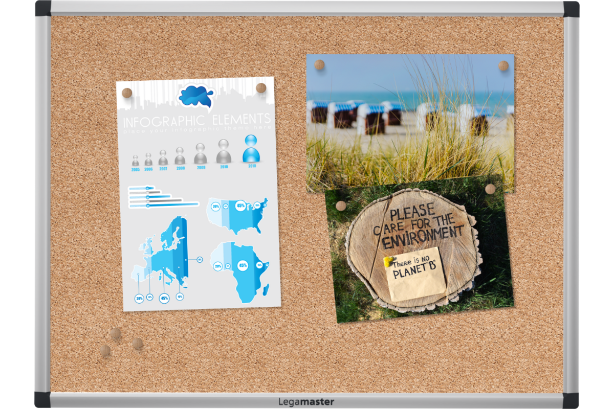 Prikbord Legamaster UNITE kurk 90 x 120 cm